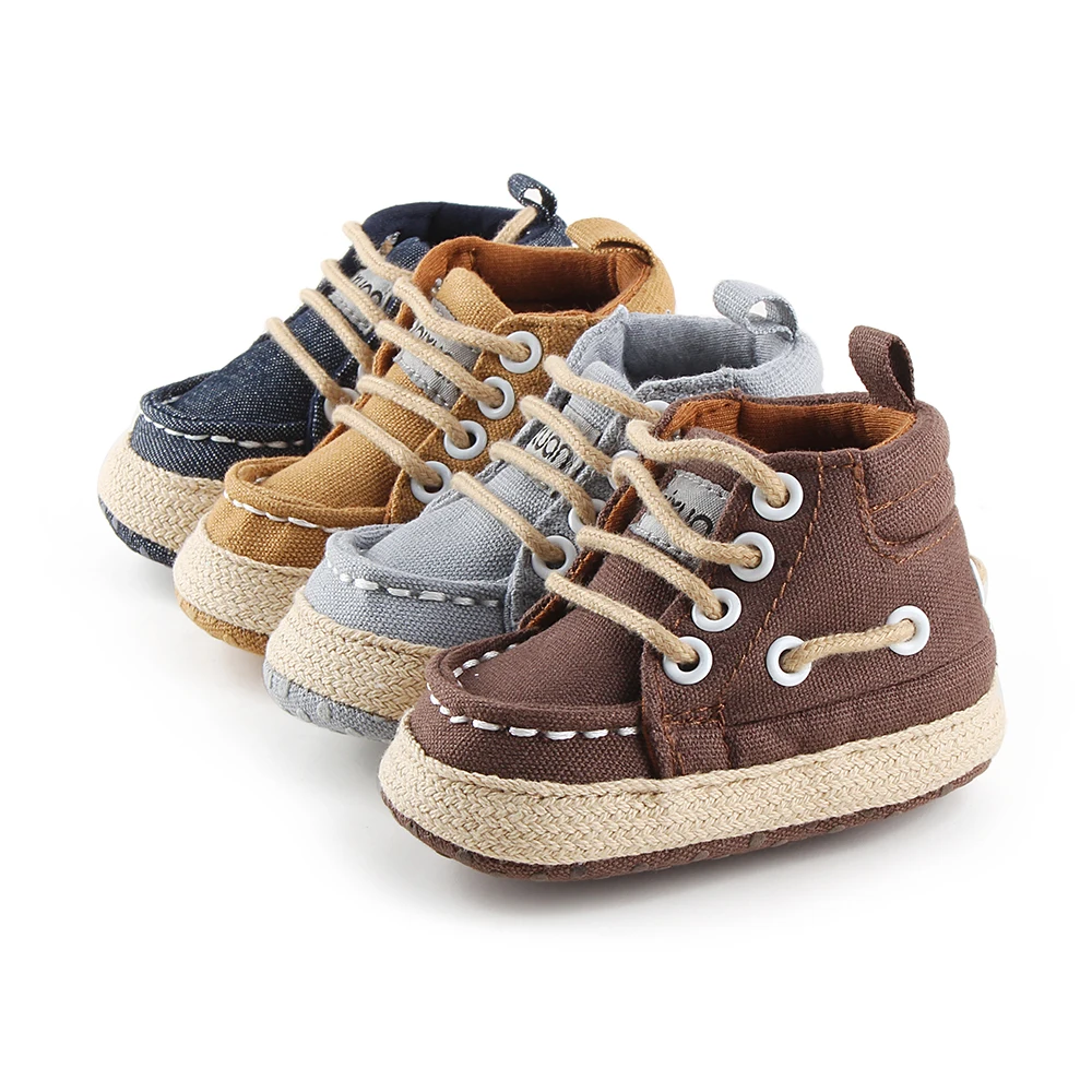 

Delebao New Baby Shoes Lace-up Newborn Sneaker Baby Boy Shoes New Hot Sale 0-15 Months Cotton Soft Sole First Walkers Wholesale