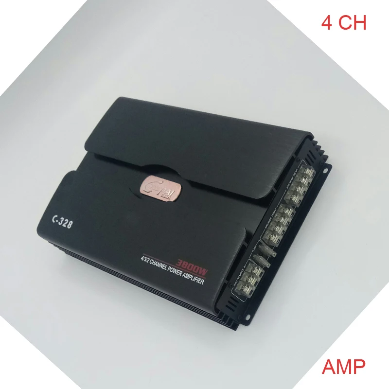 4 канальный мощный автомобильный усилитель звука класса AB MOSFET 3800 Вт стерео
