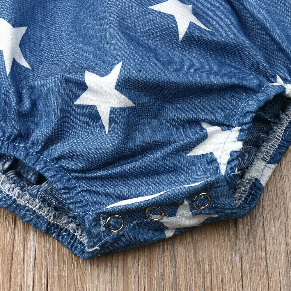 Модный комбинезон для маленьких девочек с изображением Дня независимости 4 июля