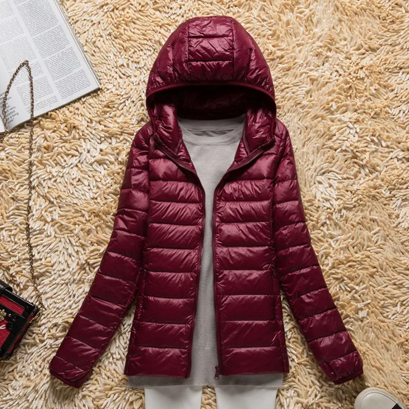 Новинка Осень-зима Женский ульсветильник пуховик светильник ые легкие парки с