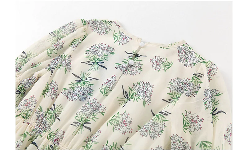 4 до 13 лет осень цветочные платья дети весна/лето Одежда с принтом детей и