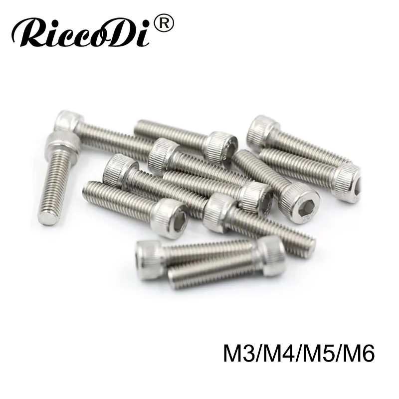 DIN912 M3/M4/M5/M6 304 Винты с шестигранной головкой из нержавеющей стали внутренняя
