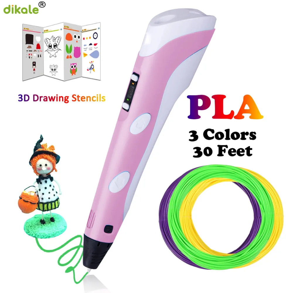 3d ручки dikale со светодиодным дисплеем ручка для 3D принтера сделай сам с нитью 9 м