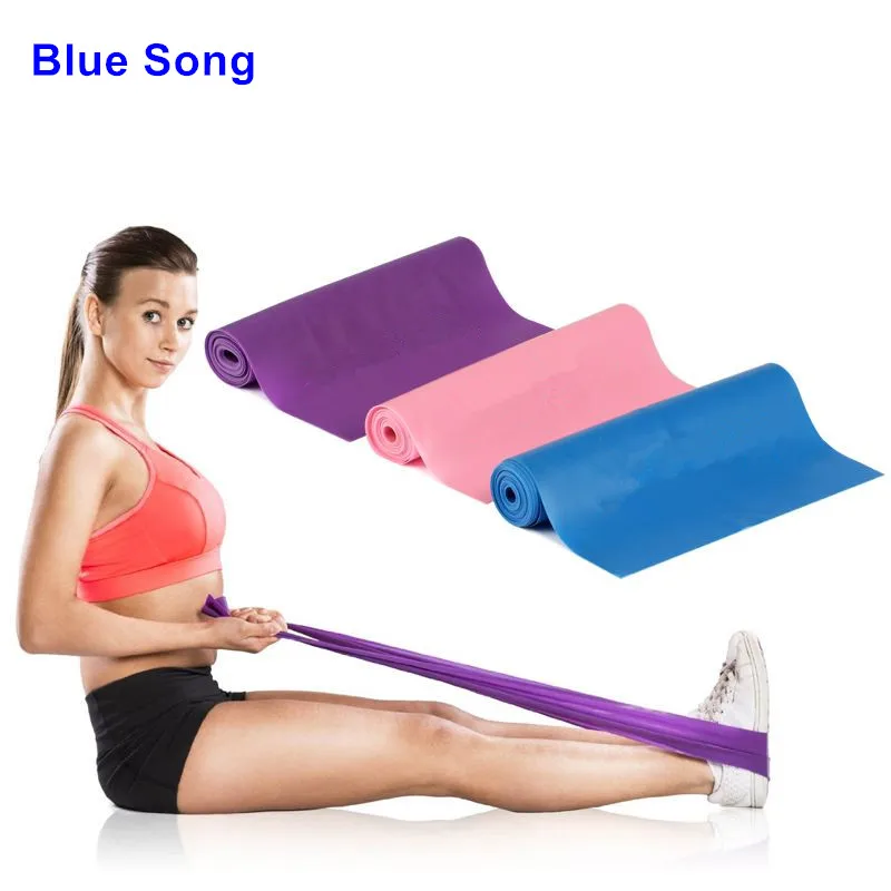 BlueSong YOGA эластичная лента Натяжная 1,5 м Йога, Пилатес, стрейч-лента для упражнений фитнес-тренировка йога растягивающийся пояс
