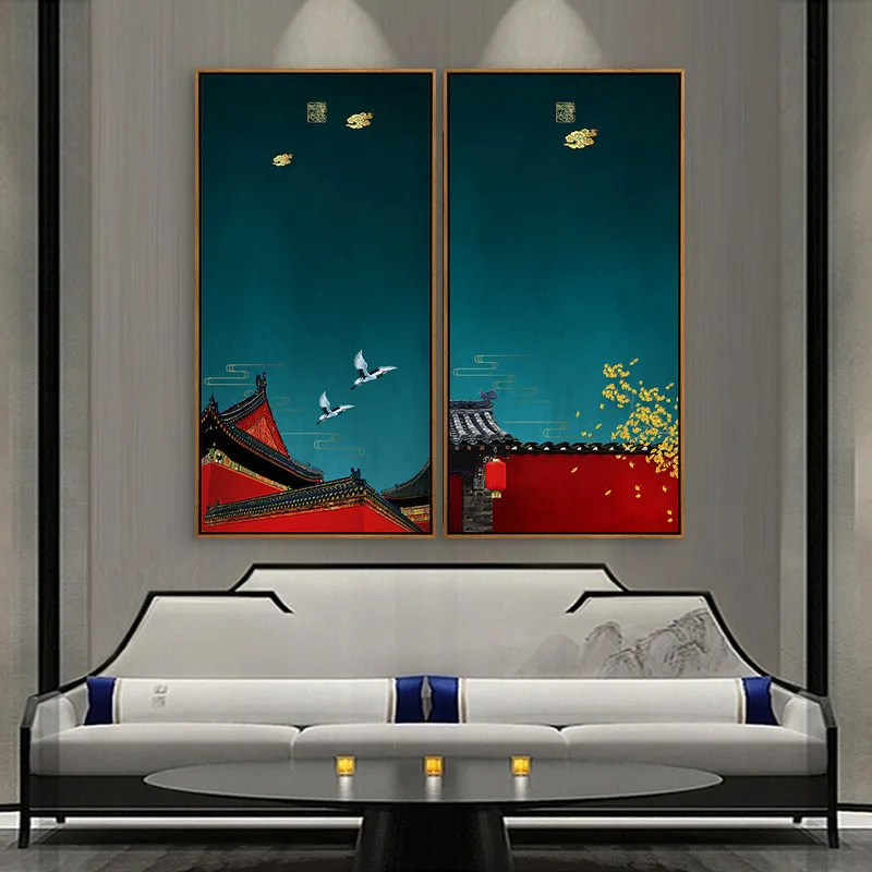 

Декор для дома, настенное искусство, традиционная китайская красная фотография, HD печать, плакаты, Модульная картина, холст, картины для гос...