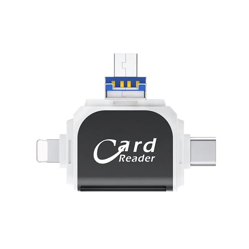 4 in 1 OTG Card Reader Micro USB C Memory Adapter SD TF for iPhone X 6 7 8 Samsung S8 Android Phone | Компьютеры и офис