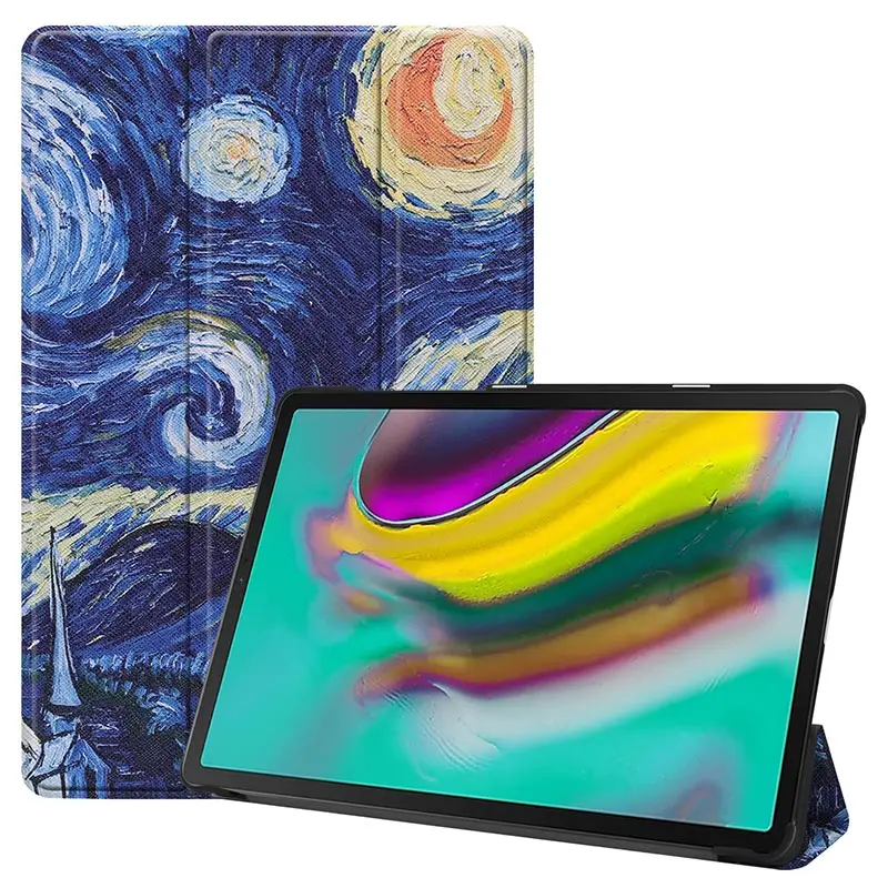 Starry sky Для samsung Galaxy Tab S5E чехол 10," умный тонкий кожаный магнитный откидной Чехол-подставка для Galaxy Tab S5E SM-T720 SM-T725 Funda - Цвет: Starry sky
