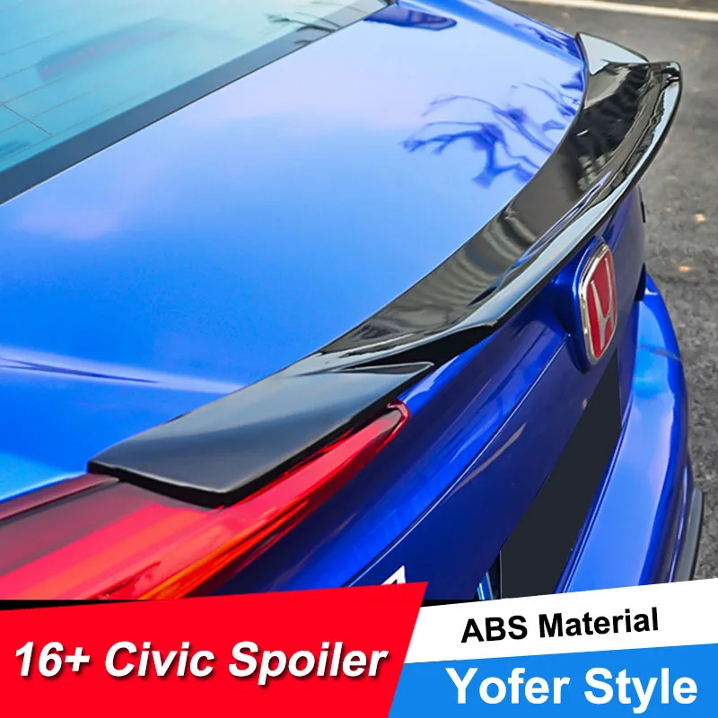JNCFORURC Задняя Крышка багажника автомобильные Спойлеры для Honda Civic 2016 седан 4D стиль