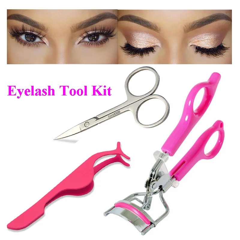 1 Set Eyelash Extension Kits Curler Tweezers Eye Lash Applicator Eyebrow Scissor Makeup Tools Kit | Красота и здоровье