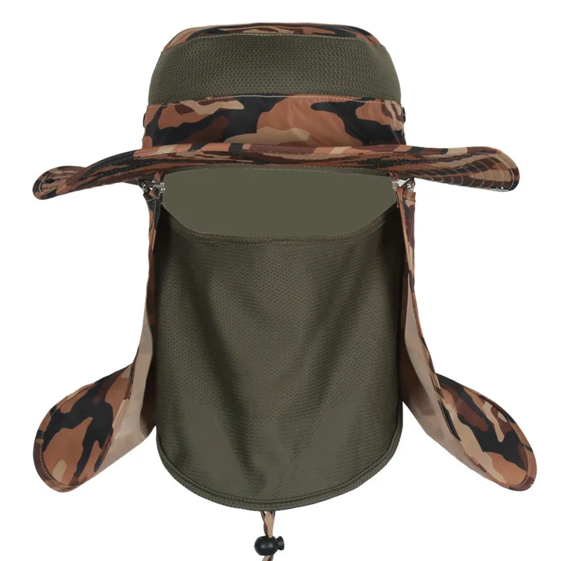 Кепка с защитой от УФ-лучей для мужчин и женщин Регулируемая в стиле милитари