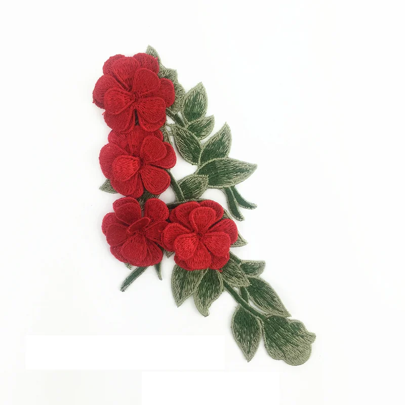 3D аппликация Этническая Вышивка наклейки винтажные полые растворимые цветы