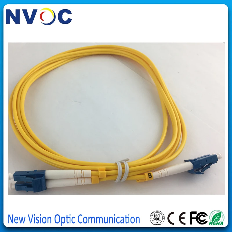 50 шт./лот SM(9/125) G652D дуплекс 2 м 3 0 мм ПВХ оболочка LC/UPC-LC/UPC Волоконно-оптический