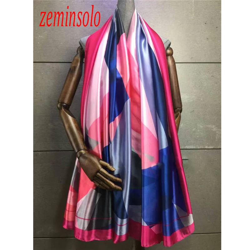 2018 роскошный брендовый женский шарф модные женские шелковые шарфы с принтом