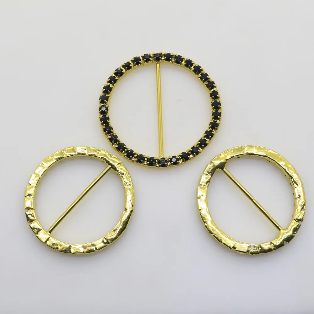ZMASEY Black Rhinestons 10Pcs/Lot DIY Sewing Buckle Handwork Ribbon Decoration Plating Gold Metal Mix Size Jewelry Accessories | Дом и сад