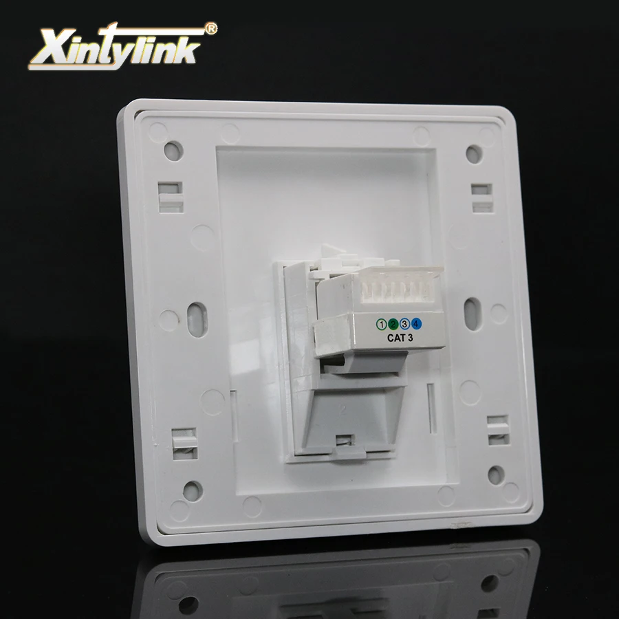 Модульная телефонная розетка xintylink rj11 1 порт cat3 Настенная Лицевая панель без