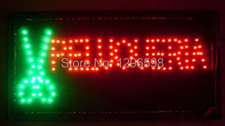 

CHENXI hot sale manufacture 10x19 Inch Semi-outdoor Ultra Bright flashing PELUOUERIA barber shop sign of led