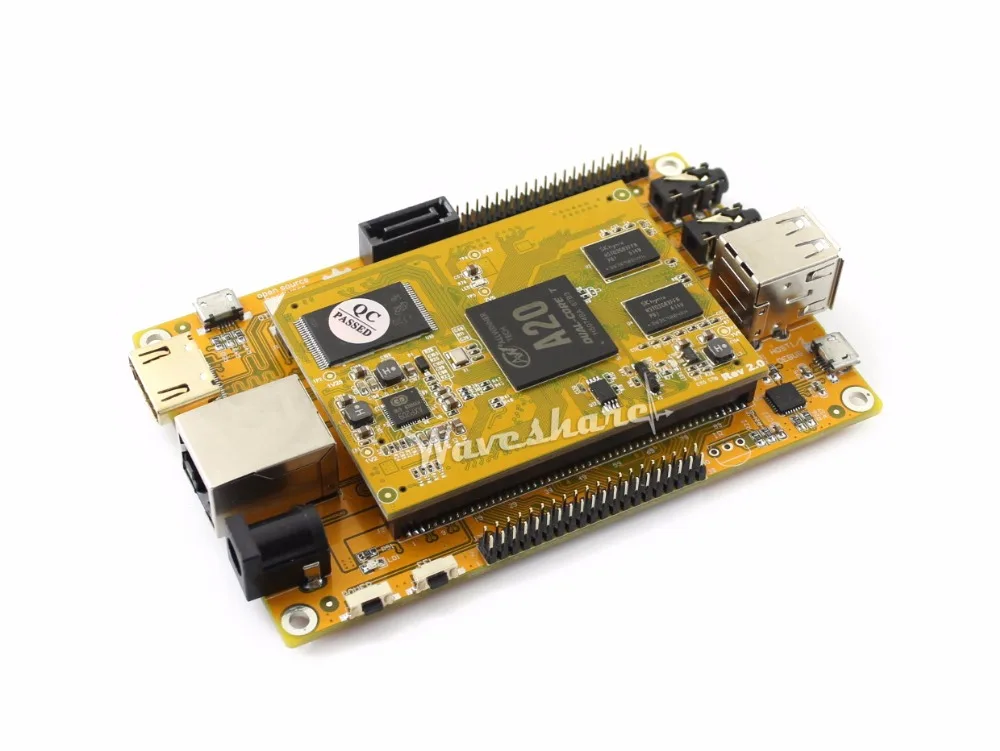 MarsBoard A20 Lite Мини ПК Allwinner двухъядерный ARM Cortex A7 Mali-400 GPU гибкий дизайн 1 ГБ DDR3 8 Гб Nand