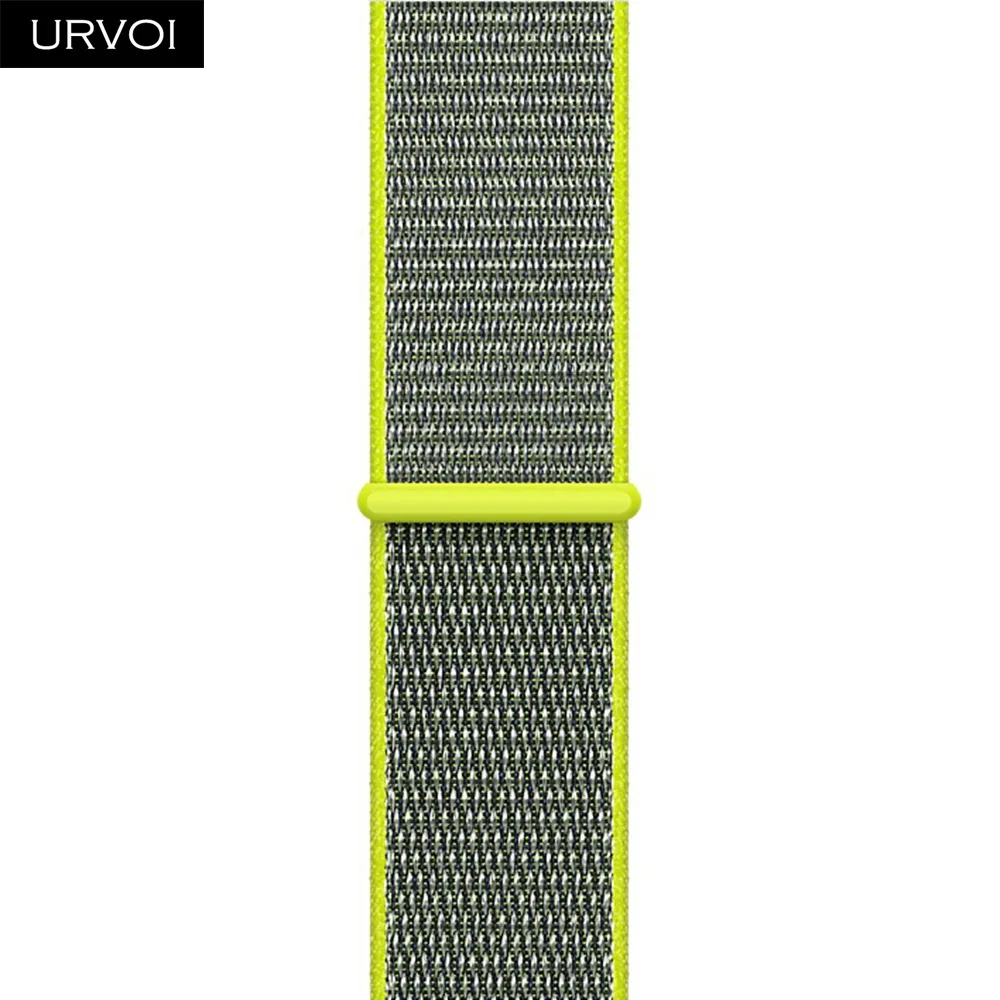 Flash URVOI Спортивная петля для apple watch band series 5 4 3 2 1 светоотражающий ремешок для iwatch двухслойный дышащий тканый нейлон осень - Цвет ремешка: Flash