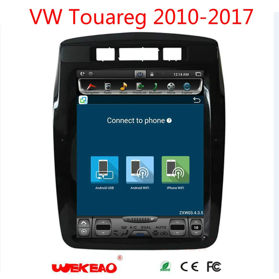 Wekeao 10 4 &quotвертикальный Экран Тесла Стиль автомобиля Радио Мультимедийный