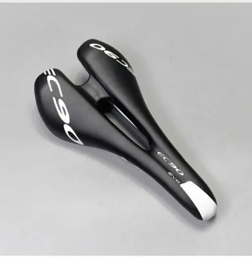 black EC90 велосипедное седло комфортное шоссейный велосипед MTB велосипедное седло сумка под седло велосипеда Кожаный Седло pad 2 цвета - Цвет: black