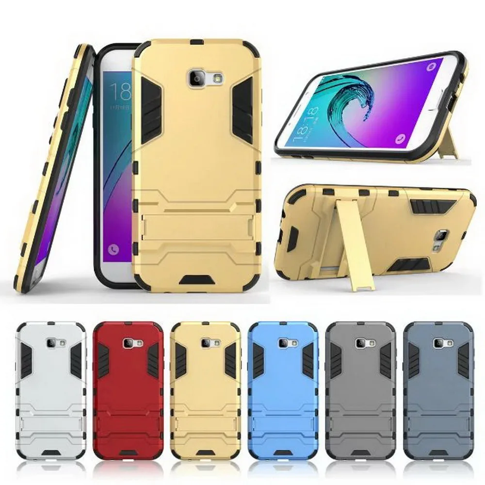 For Samsung Galaxy A3 2017 A320 Resistant Opt Kickstand Armor Hard Rugged Rubber Case 2 in 1 TPU Clip Holster Back Shell Cover |