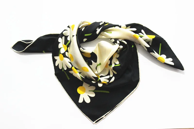 Квадратный шарф из 100% шелка новый стильный модный Шелковый 2 цвета брендовый