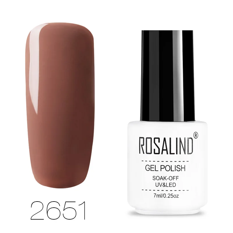 RC2651 ROSALIND набор гель-лака для ногтей 7 мл Полупостоянный лак для ногтей гель uv Vernis все для маникюра Базовое покрытие Гель-лак для ногтей - Цвет: RC2651