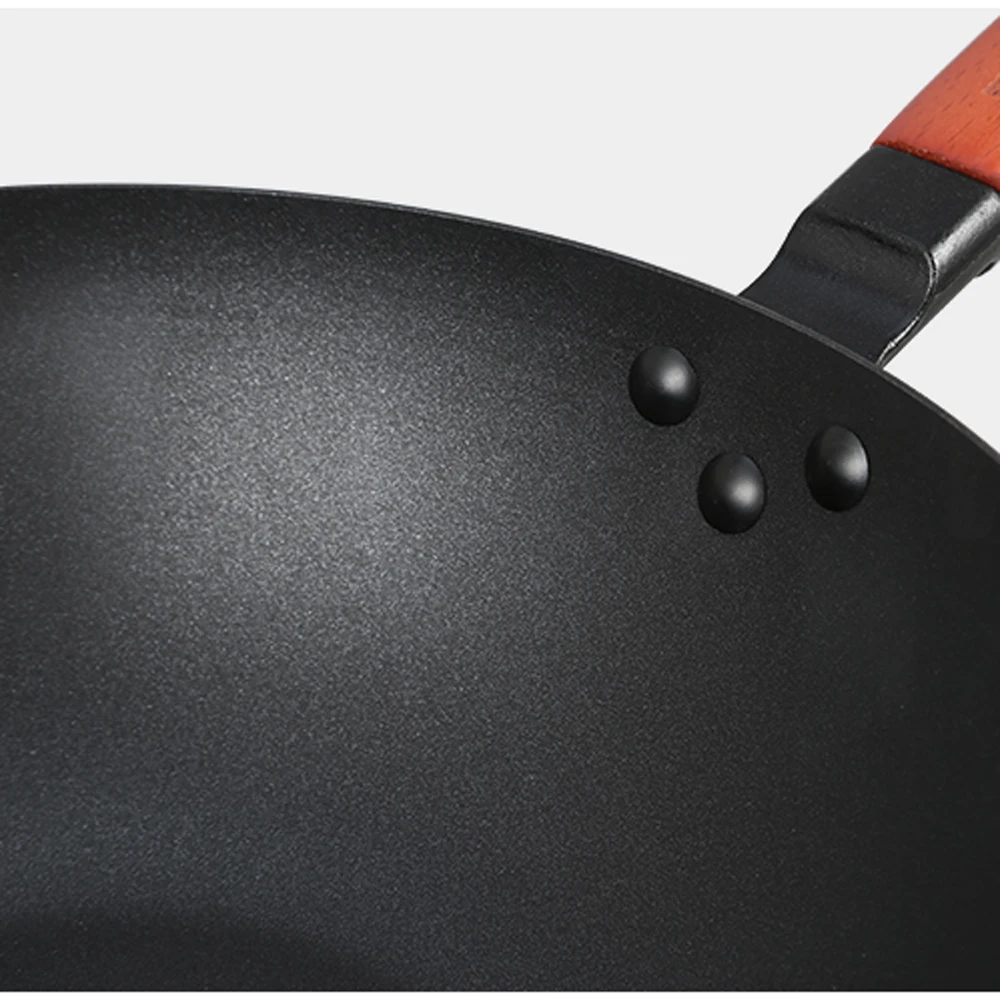 Fine iron wok non-stick pan less smoke old-fashioned home cast kitchen pot wx9141531 | Дом и сад