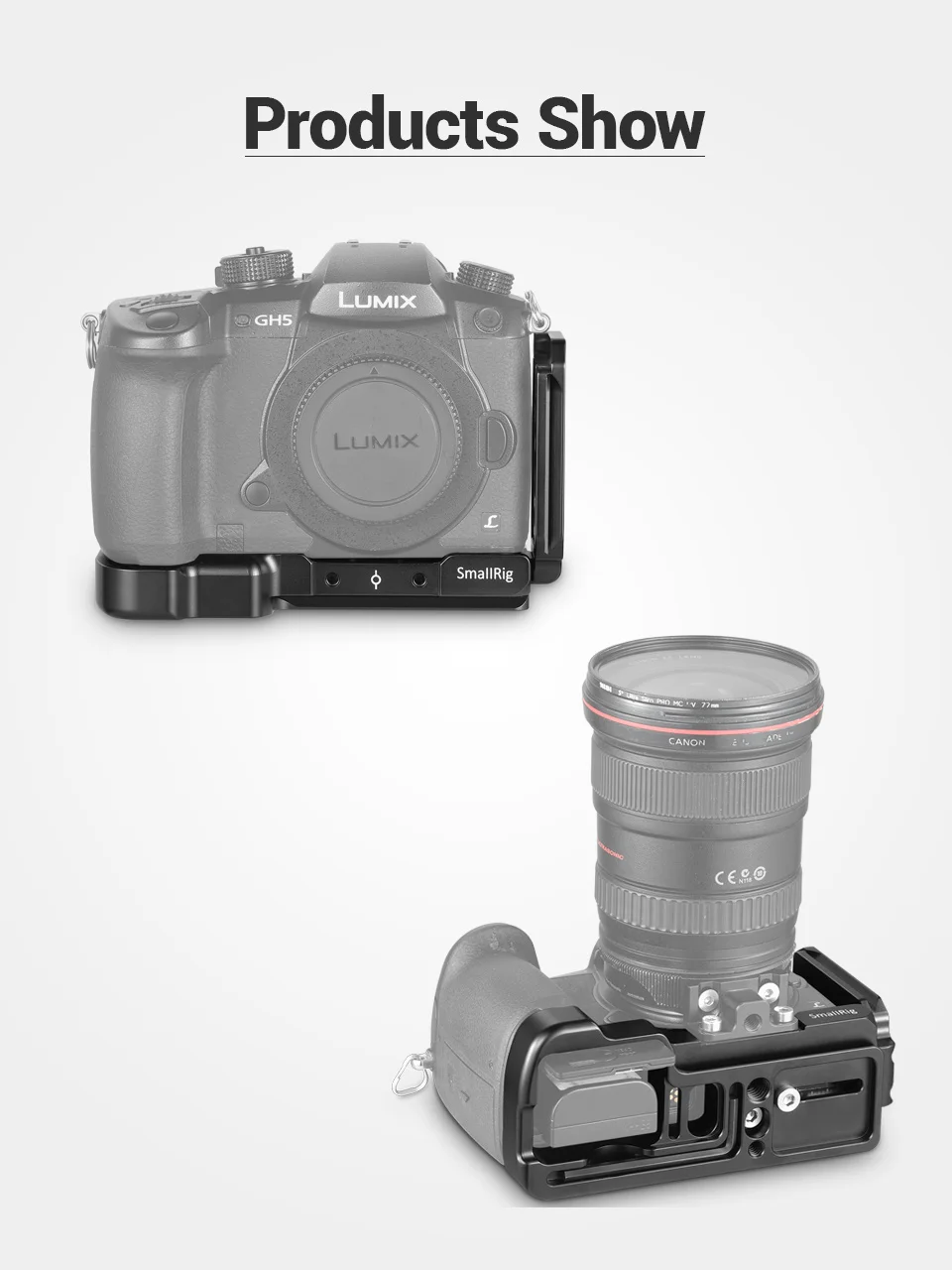 SmallRig GH5 L кронштейн пластина для Panasonic Lumix GH5/GH5S Arca-Swiss стандарт L Пластина Монтажная пластина-2179