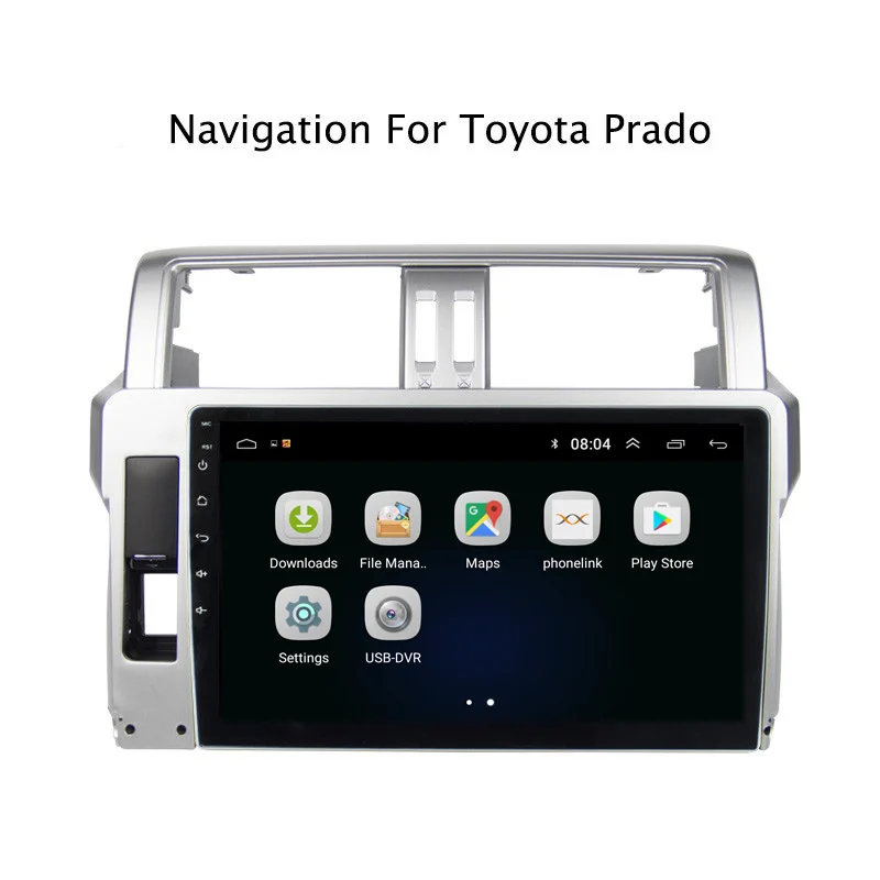 10 1 &quot2.5D IPS Android 8 автомобильный DVD GPS плеер для Toyota Pardo 2014 2017 Серебряное