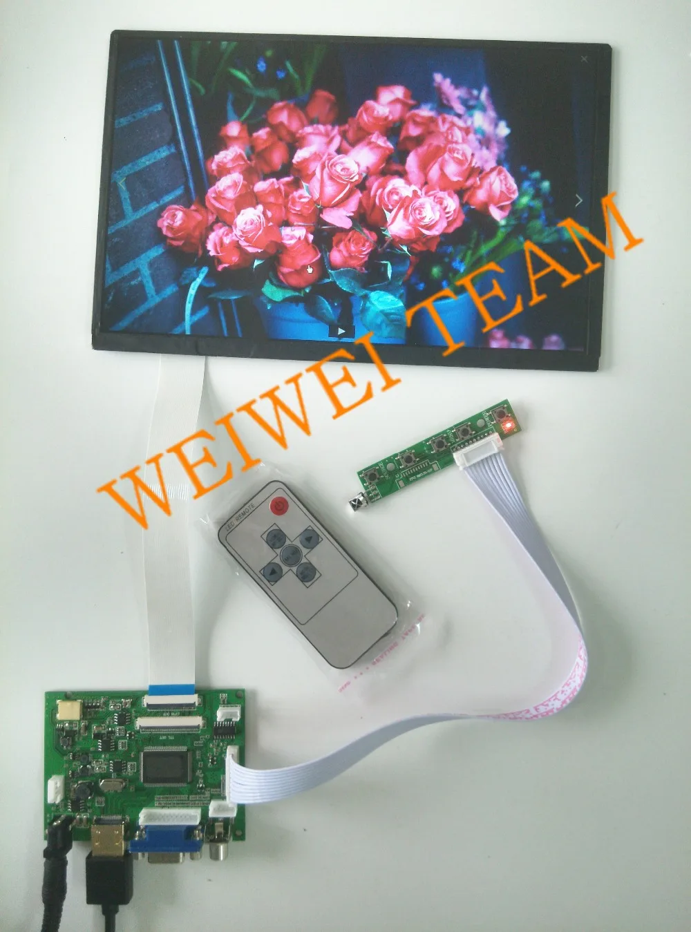 10,1 дюймов ips для Raspberry Pi монитор 1280(RGB)* 800 TFT EJ101IA-01G HD lcd с пультом дистанционного управления hdmi 2AV VGA для Banana pi