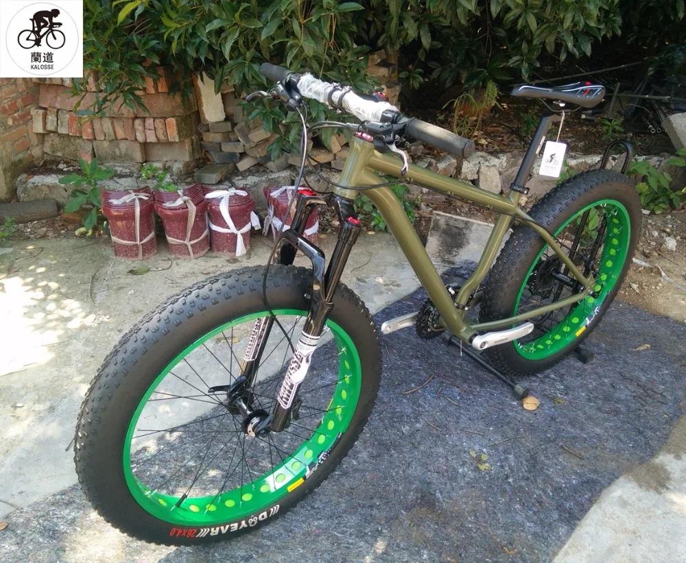 Kalosse Adults bike new cycling snow mountain 27 speed 26*4.0 beach bicycle M390 Hydraulic brakes | Спорт и развлечения