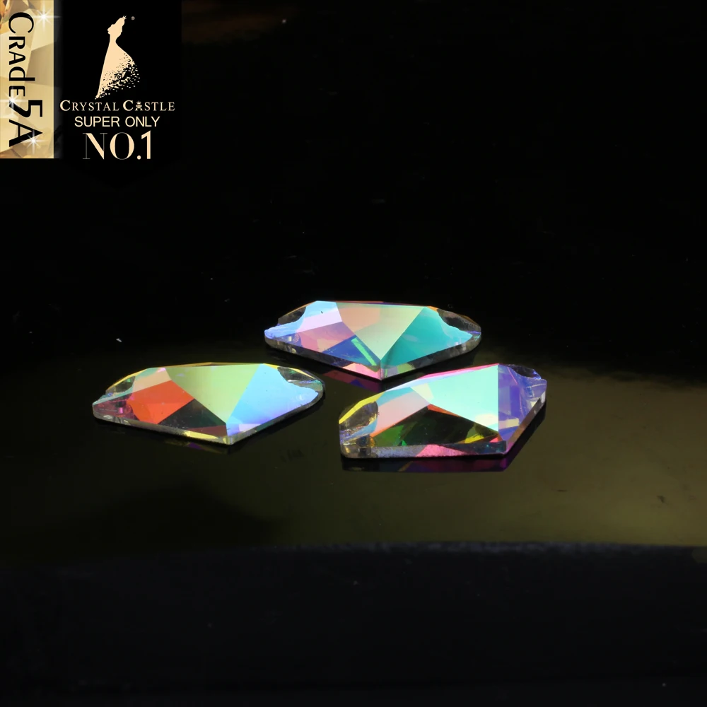 Хрустальный замок пришивной Кристалл 5A белый драгоценный камень AB 3256