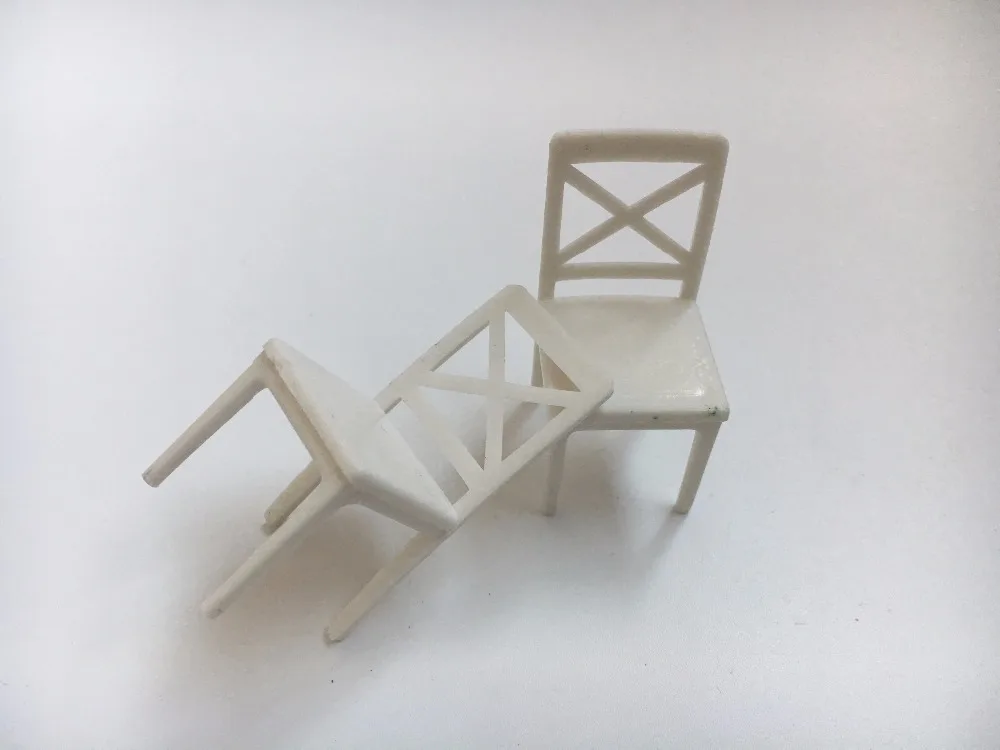 20 штук 1/20 1/25 1/30 ABS пластиковый миниатюрный модель стула DIY строительный песок стол сцена производственные материалы внутренняя мебель