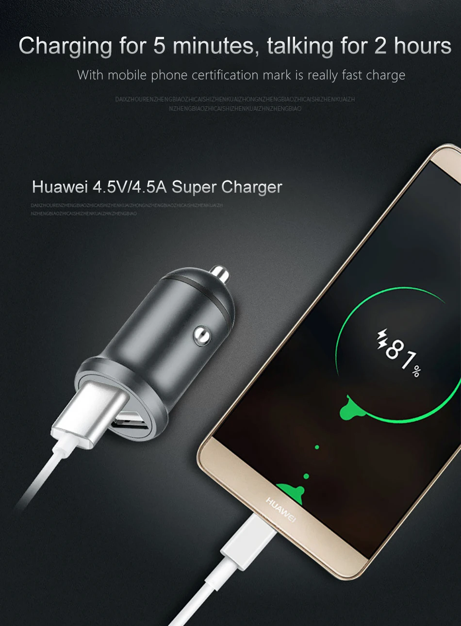 ACCEZZ двойной USB разъем зарядное устройство автомобильное зарядное устройство адаптер для iPhone XS huawei P20 Xiaomi телефон Быстрая зарядка Универсальный мини смарт-коврик