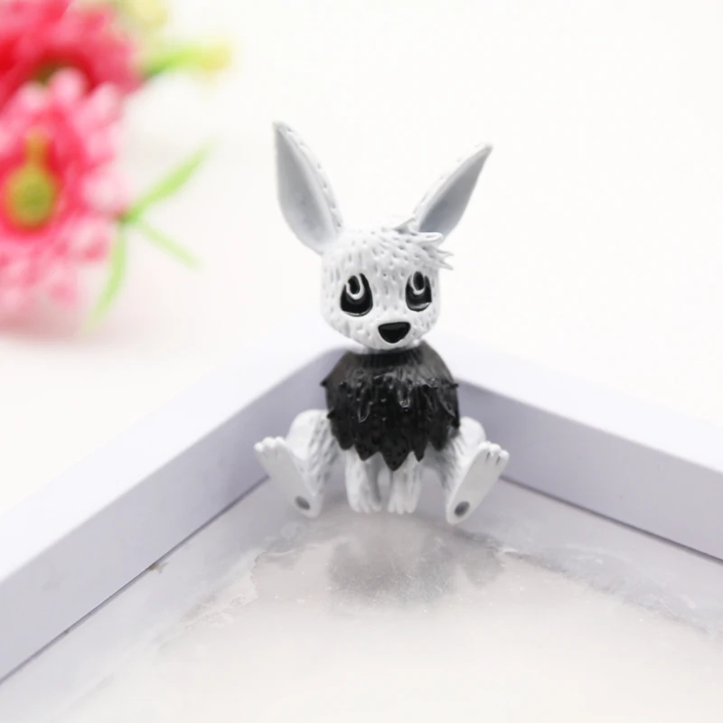 RHao Lovely Rabbit Brooches pins Cute Black White Enamel Animal brooches for Women Men Coat Sweater Clothes jewelry | Украшения и