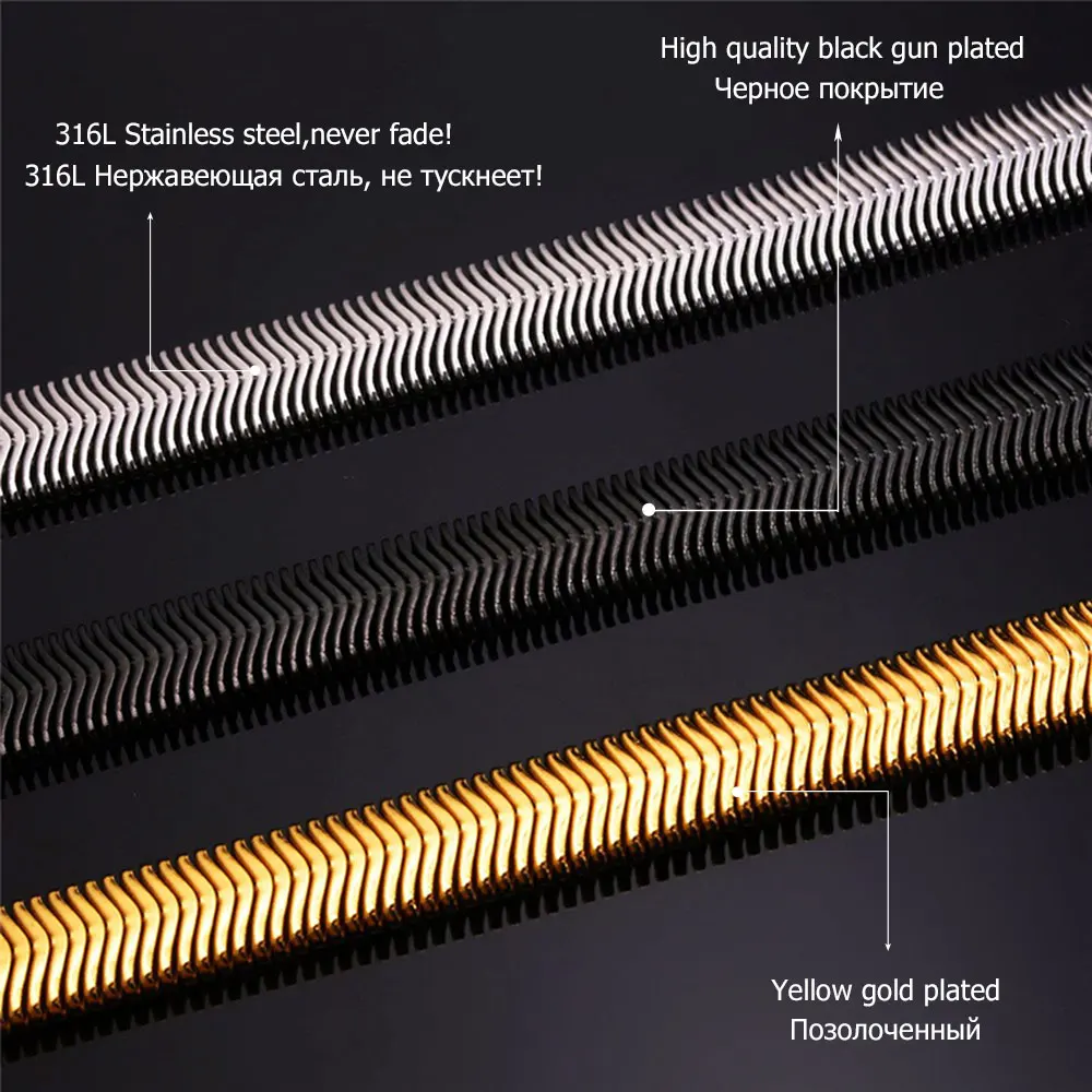 U7 Золотой/ Серебряный Цвет Коренастый Цепь Ожерелье На Шею Мужской Хиппи