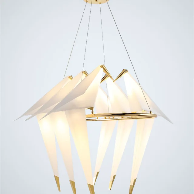 6 Lamps Postmodern novelty LED living room wall sconces aisle lighting nordic fixtures loft bird wall lamps bedroom bedside wall lights - Body Color: 6 Lamps