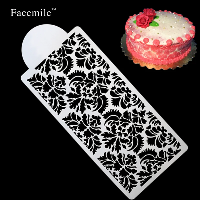 

New Style Flower Design Stencil for Wedding Gift Fondant Decorating Stencils Templates Mold Baking Gift Tools cozinha 54002