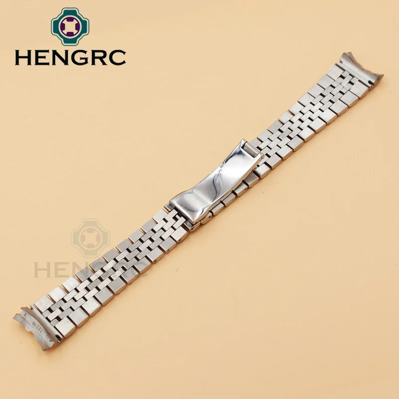 20mm Metal Watchbands Bracelet Men 316L Stainless Steel Watch Band Women Fashion Watch Strap Deployment Clasp Buckle Accessories