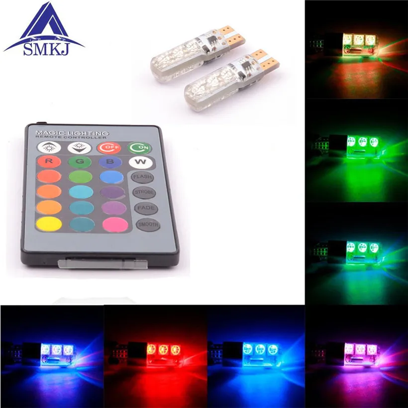 T10 6SMD 5050 RGBW светодиодный Автомобильный интерьер Лампы для чтения супер яркий 16