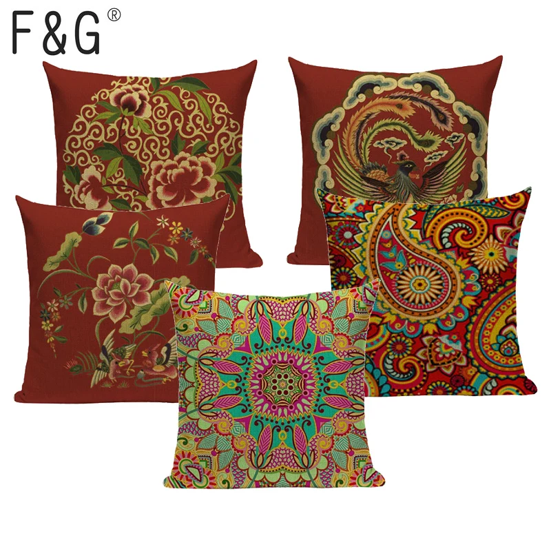 Наволочка в богемном стиле наволочка для подушки льняная стула с принтом размер