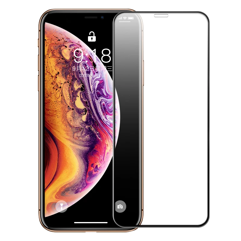4D изогнутый край Полное покрытие протектор экрана для iPhone xs max xr x Закаленное