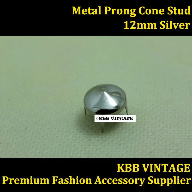 Пуанк ДИУА металлические конусные заклепки 12 мм серебристого цвета с 4 зубцами для кожевенного ремесла/сумок/обуви/одежды/шапок/курток.