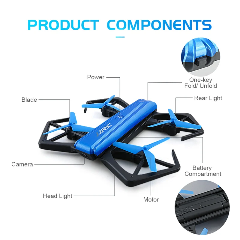 JJRC H43WH радиоуправляемые вертолеты WI FI FPV Дрон с камерой для съемки Камера HD