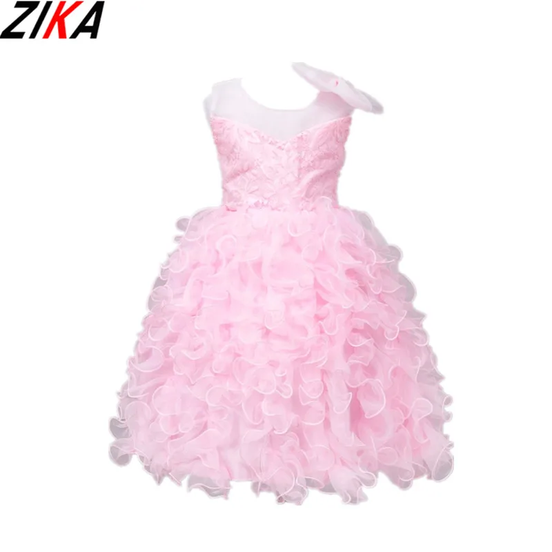 Zika/Обувь для девочек платье Летний стиль 2017 г. Формальные в цветочек принцессы