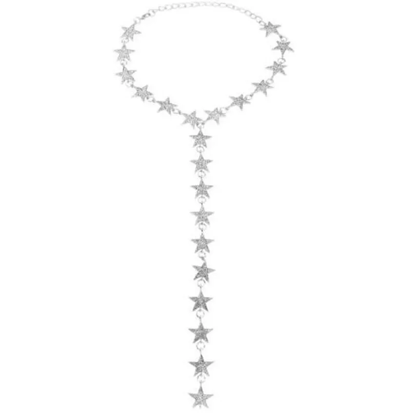 Mamojko Fashion Luxury Full Rhinestone Star Accessories Body Chain New Bijoux Maxi Sexy Punk Long Pendant | Украшения и