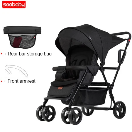 Seebaby Fold Twins детская коляска, двойная коляска, два сиденья, может стоить/сидеть, подходит для новорожденных, детская коляска