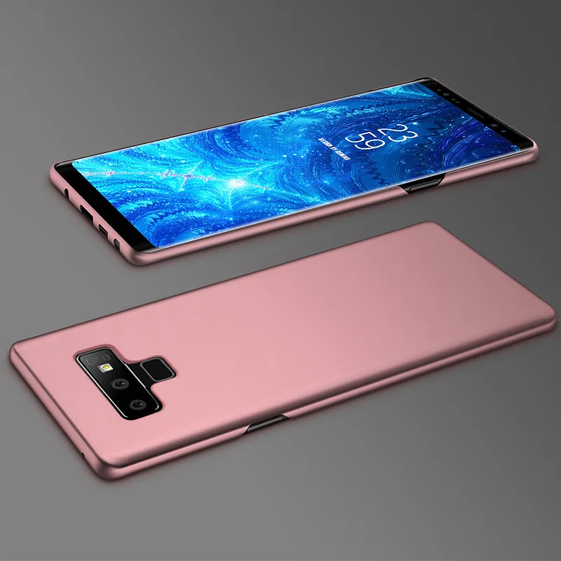 Rose gold Чехол для samsung Galaxy Note 9, чехол Mofi для samsung Note 9, чехол, жесткая задняя крышка, однотонный, черный, красный, синий, ультратонкий, Note9 - Цвет: Rose gold