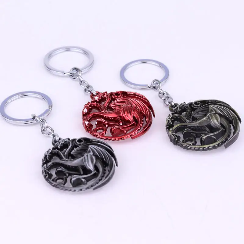 Игра престолов House Stark Baratheon Lannister Targaryen Arryn Tully Martell Tyrell Greyjoy брелок для ключей со значком